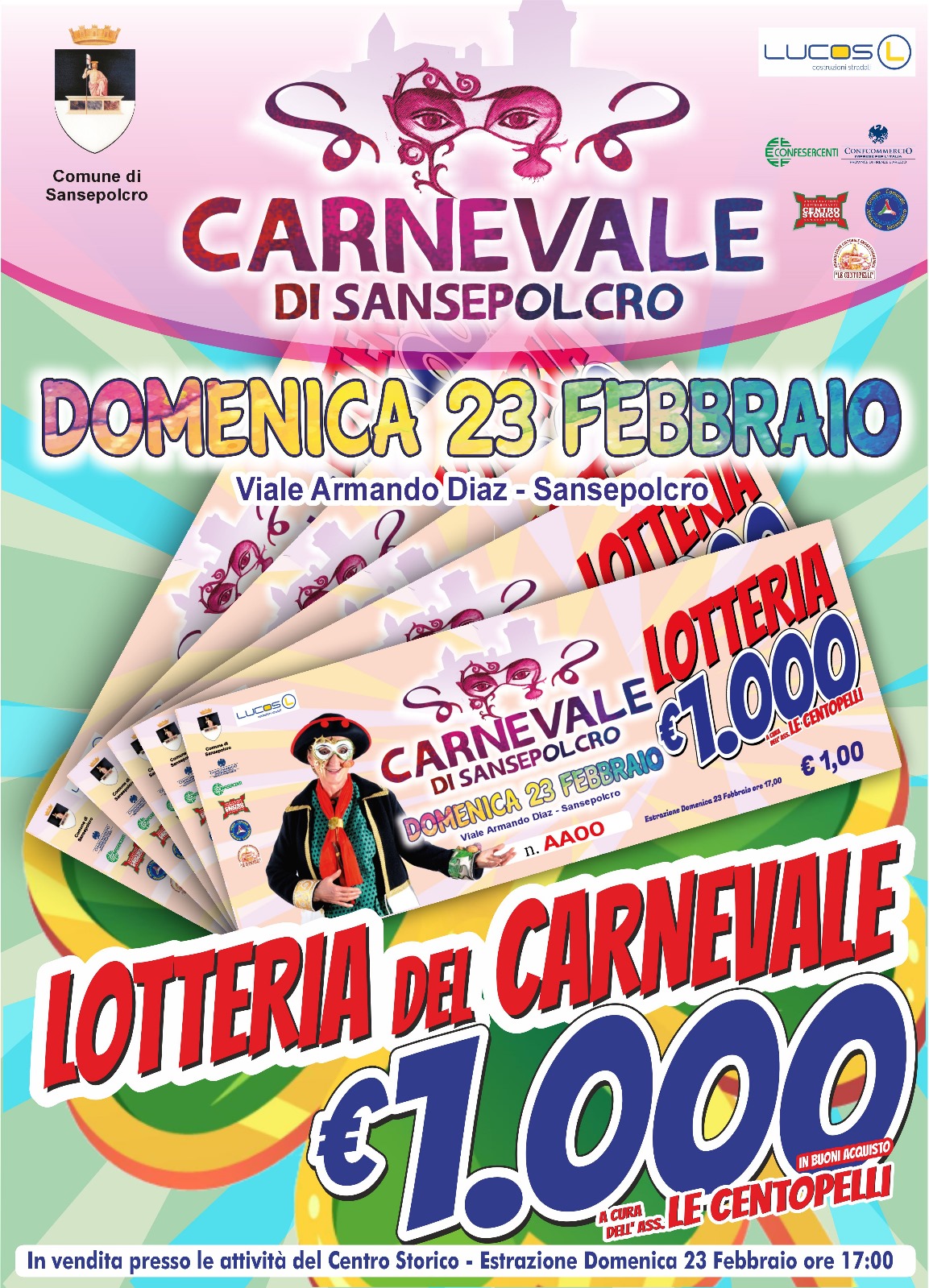 Carnevale Sansepolcro domenica 23 febbraio