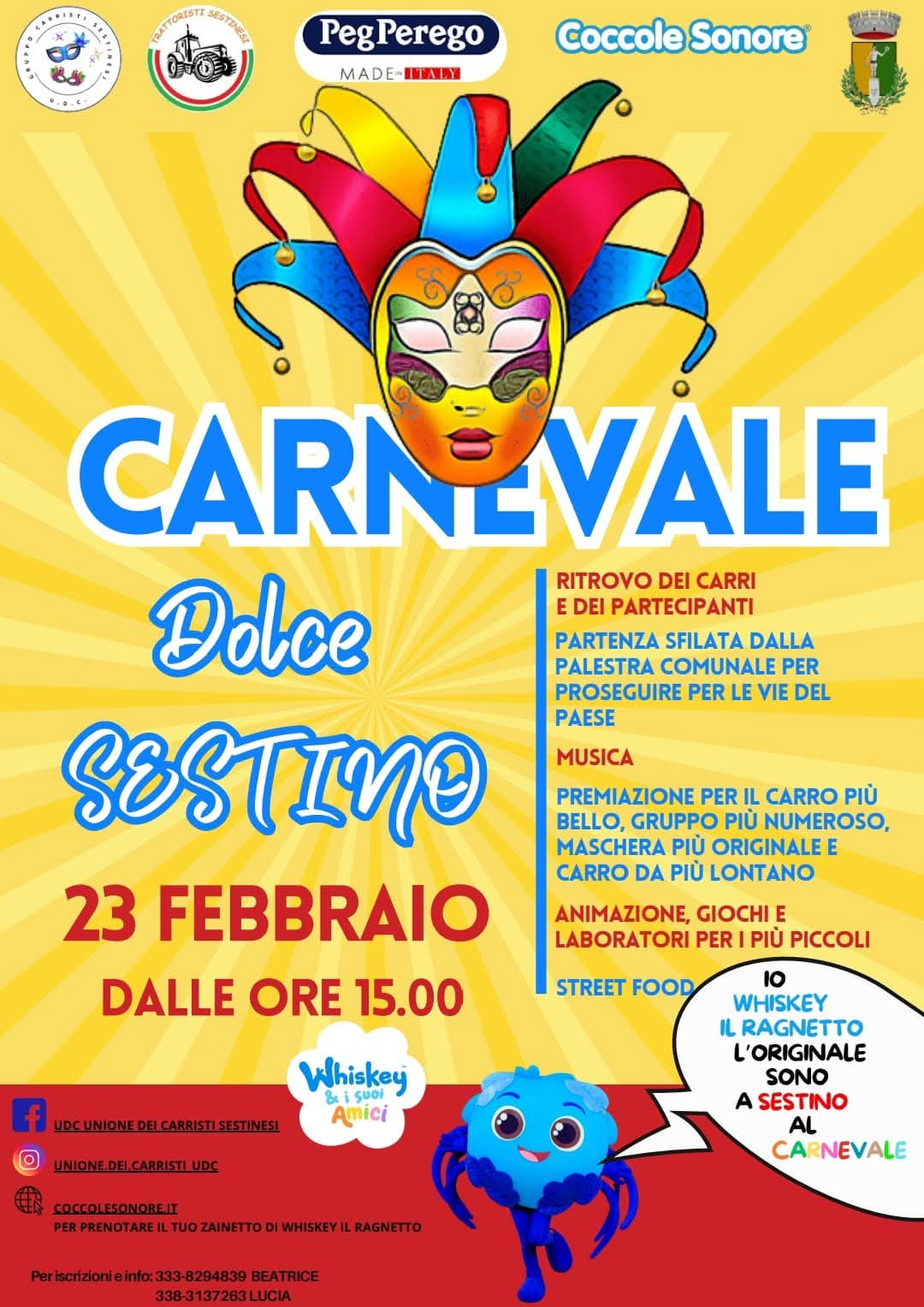 Locandina Carnevale Sestino 23 febbraio