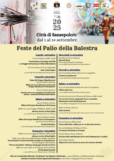 PROGRAMMA PALIO DELLA BALESTRA 2025